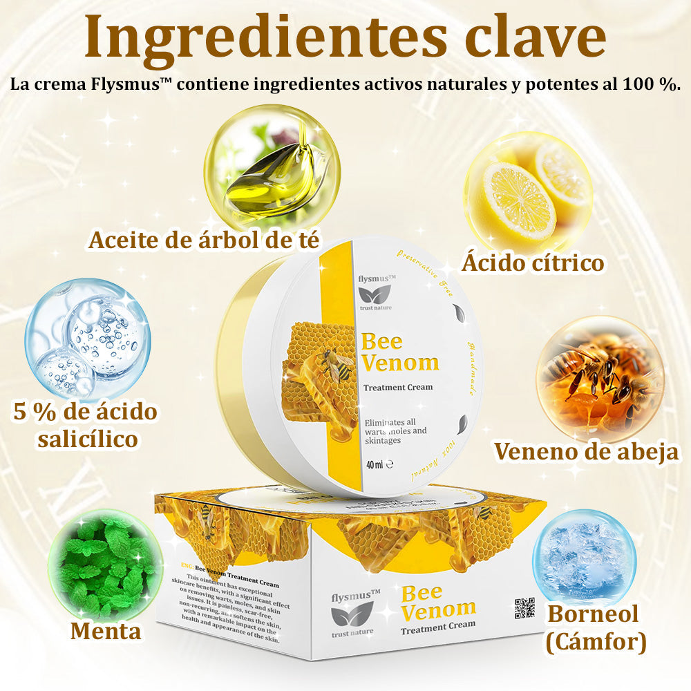 ✅Crema de tratamiento con veneno de abeja flysmus™🐝: Para Eczema, Psoriasis, Acné, Rosácea, Infecciones por Hongos, Verrugas