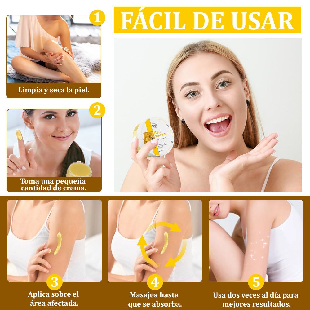 ✅Crema de tratamiento con veneno de abeja flysmus™🐝: Para Eczema, Psoriasis, Acné, Rosácea, Infecciones por Hongos, Verrugas